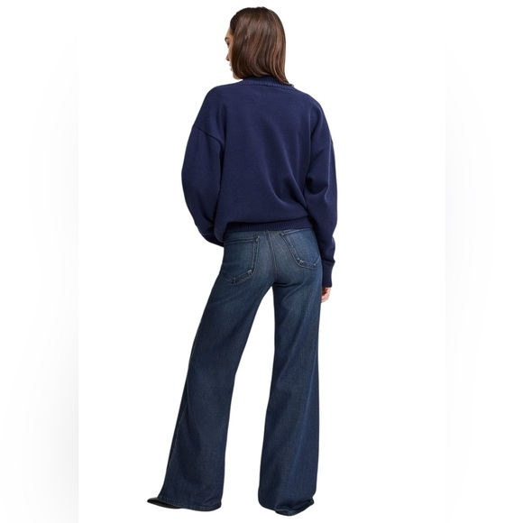 Good American Good Waist Soft Tech Palazzo Jeans Size 22 GWP220T Indigo 501 NWT - Picture 10 of 15